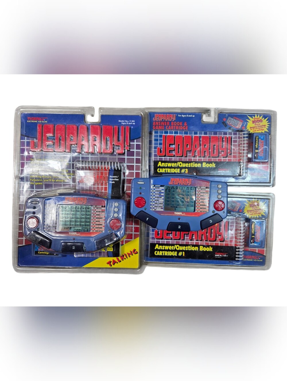 NEW Jeopardy Lot Tiger 2 Electronics Handheld 2 Answer Question Books